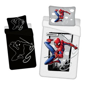 Bavlnené detské obliečky na jednolôžko so svietiacim efektom 140x200 cm Spiderman – Jerry Fabrics