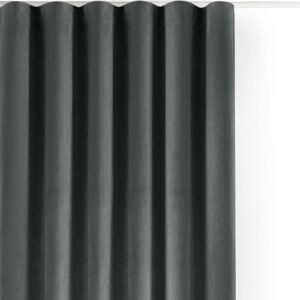 Tmavosivý zamatový dimout záves 265x250 cm Velto – Filumi