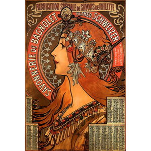 Reprodukcia obrazu Alfons Mucha - Savonnerie de Bagnolet, 40 × 60 cm