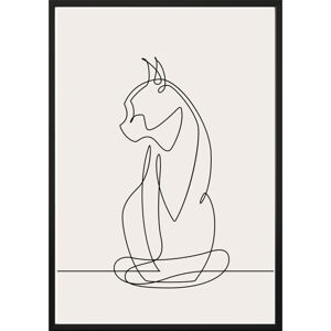Nástenný plagát v ráme SKETCHLINE/CAT, 50 x 70 cm