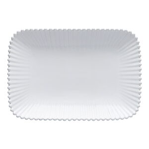 Biela kameninová tácka Costa Nova Pearl, dĺžka 30 cm