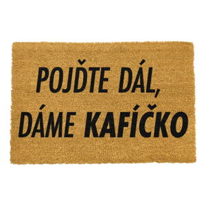 Rohožka z prírodného kokosového vlákna Artsy Doormats Kafíčko, 40 x 60 cm