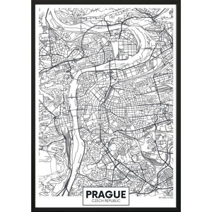 Plagát DecoKing Map Prague, 70 x 50 cm