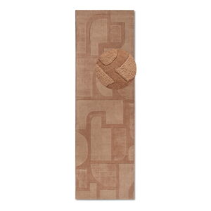 Hnedý ručne tkaný vlnený behúň 80x250 cm Alexis – Villeroy&Boch