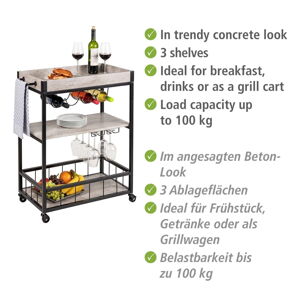 Servírovací stolík na kolieskach 40x80 cm Rustico - Wenko