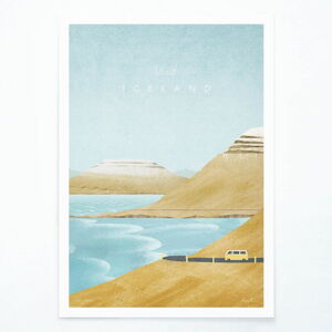 Plagát Travelposter Iceland, A3