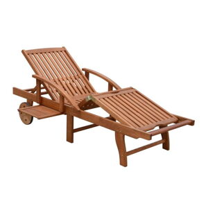 Hnedé drevené záhradné ležadlo Beverly Hills – Garden Pleasure