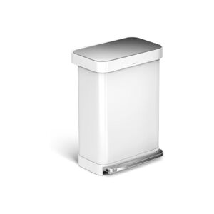 Biely odpadkový kôš simplehuman,  55 l