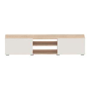 Krémový TV stolík v dekore duba 140x31 cm Podium - TemaHome France