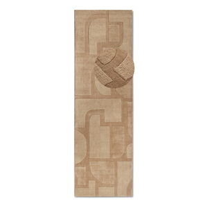 Béžový ručne tkaný vlnený behúň 80x250 cm Alexis – Villeroy&Boch
