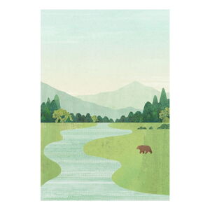 Plagát 30x40 cm Bear in the Meadow - Travelposter