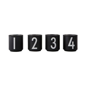 Porcelánové svietniky v súprave 4 ks Mini - Design Letters