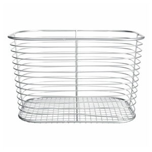 Úložný košík striebornej farby iDesign Vienna, 23,8 × 18,6 cm