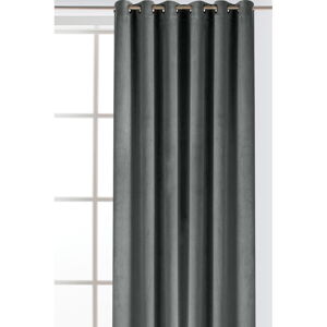 Tmavosivý zamatový dimout záves 200x175 cm Velto – Filumi