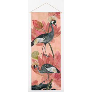 Tapiséria 40x155 cm Flores y Gruas – Madre Selva
