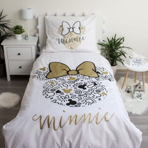 Bavlnené detské obliečky na jednolôžko 140x200 cm Minnie Gold - Jerry Fabrics