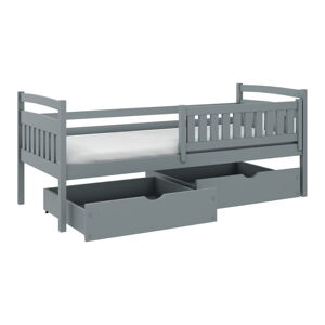 Sivá detská posteľ s úložným priestorom 80x160 cm Terry - Lano Meble