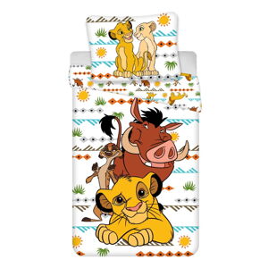Bavlnené detské obliečky na jednolôžko 140x200 cm Lion King Africa - Jerry Fabrics