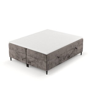 Hnedá boxspring posteľ s úložným priestorom 180x200 cm Araya – Maison de Rêve