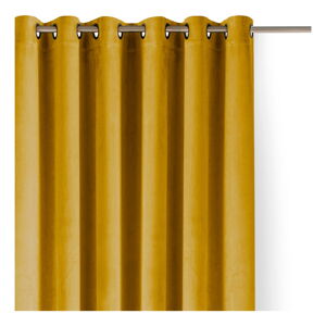 Zamatový dimout záves v horčicovej farbe 200x175 cm Velto – Filumi
