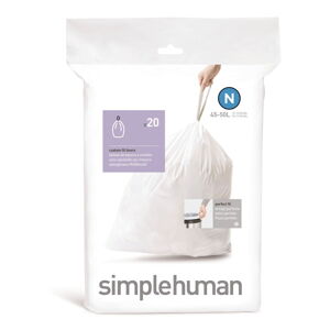 Vrecia na odpadky 20 ks 50 l – simplehuman