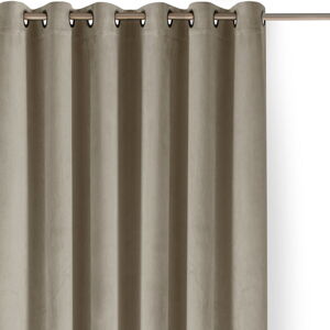 Béžový zamatový dimout záves 200x175 cm Velto – Filumi