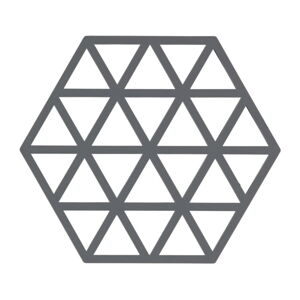Sivá silikónová podložka pod horúce nádoby Zone Triangles