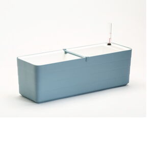 Modro-biely samozavlažovací kvetináč Plastia Berberis, 59 cm