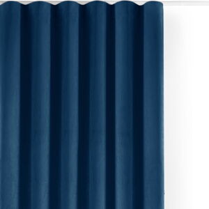 Modrý zamatový dimout záves 400x225 cm Velto – Filumi