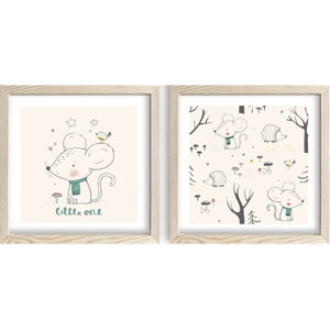 Detské obrázky v súprave 2 ks 33x68 cm Little One – Wallity