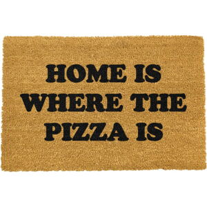 Rohožka z prírodného kokosového vlákna Artsy Doormats Home Is Where the Pizza Is, 40 x 60 cm