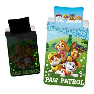 Bavlnené detské obliečky na jednolôžko so svietiacim efektom 140x200 cm Paw Patrol – Jerry Fabrics