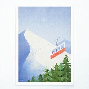 Plagát Travelposter Les Alpes, 50 x 70 cm