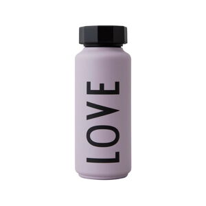 Fialová termofľaša Design Letters Love, 500 ml